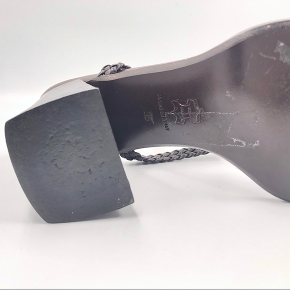 Goffredo Fantini Brown Braided Strappy Sandal 38 - Picture 11 of 13